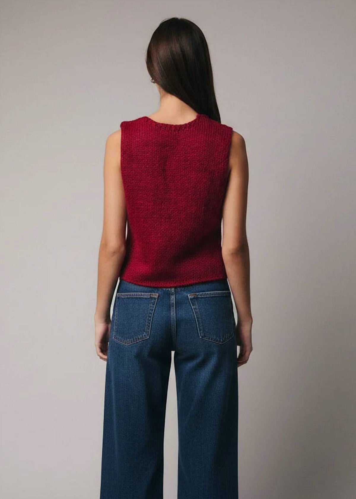 Sunday Edition - Margo Button Lurex Sweater Vest