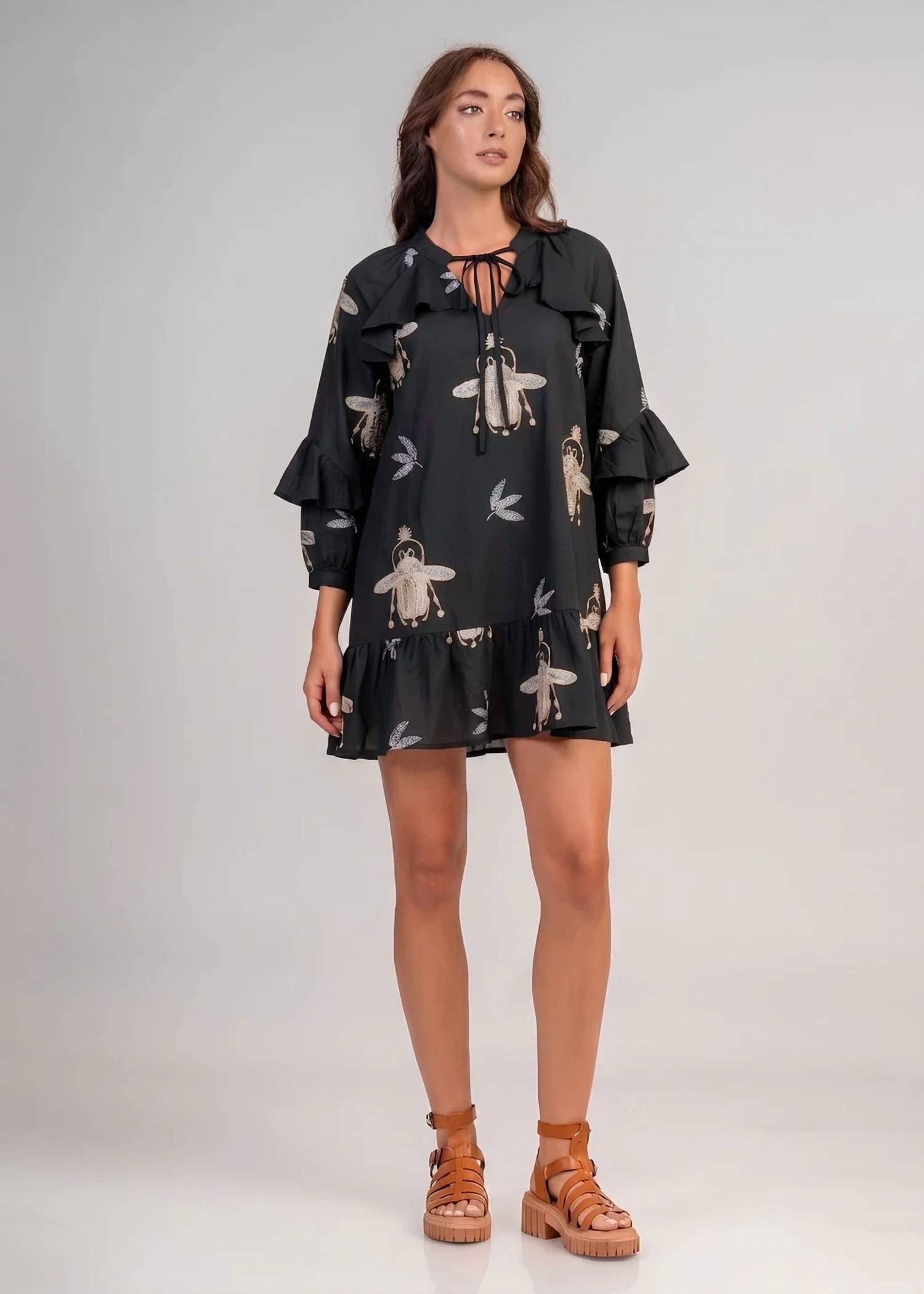 Aether Concept - Bug Short Embroidered Dress