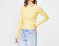 Rib Cut Out Top