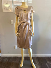 DiOMi Women's Classy Midi Dress in mocca - women's dress