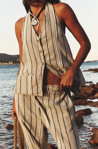 Free People - Take Me To Paris Striped Set