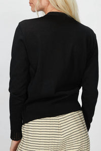 LACE PANELED CARDIGAN