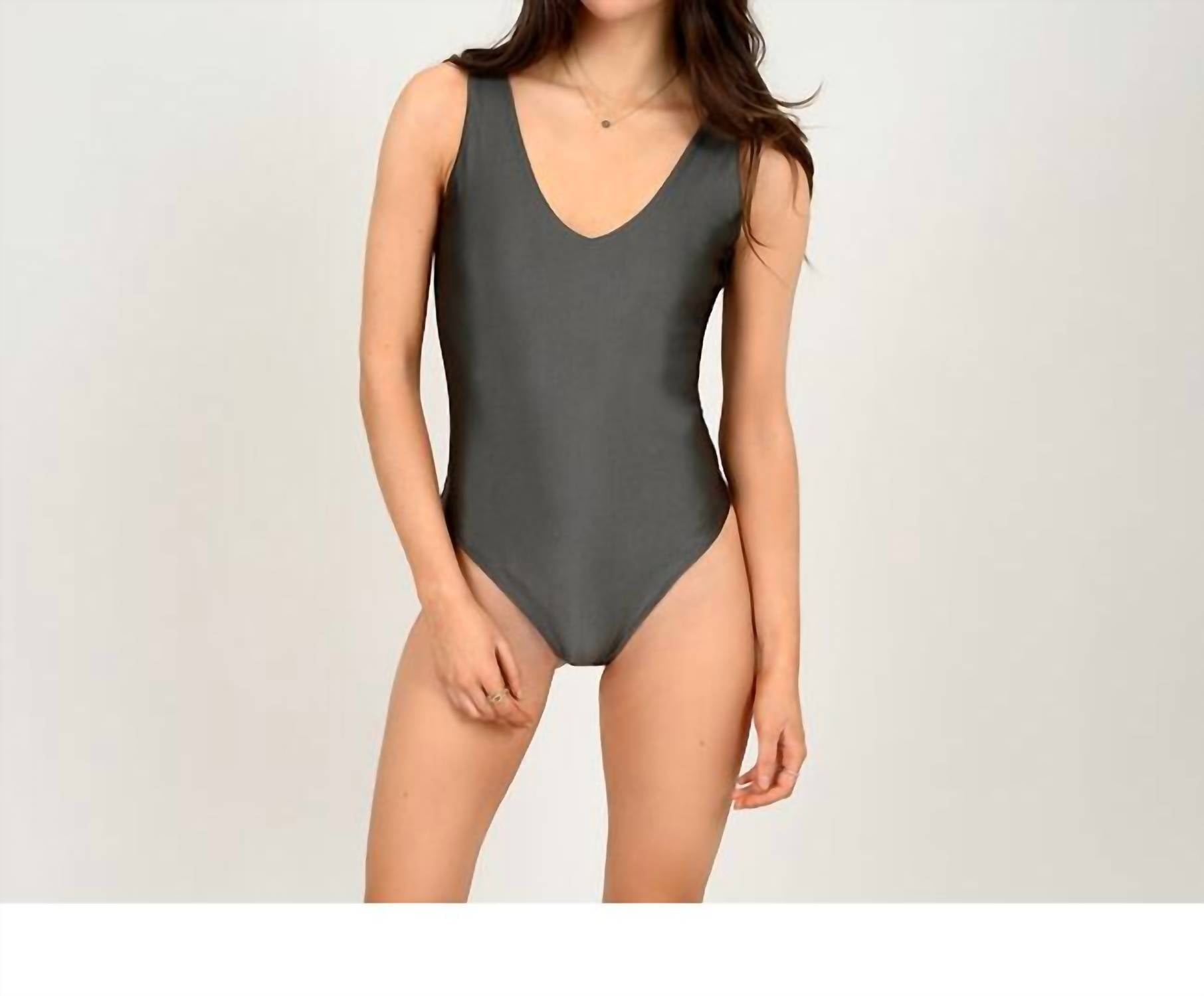 Rd International - Valentina V Neck Sleeveless Bodysuit