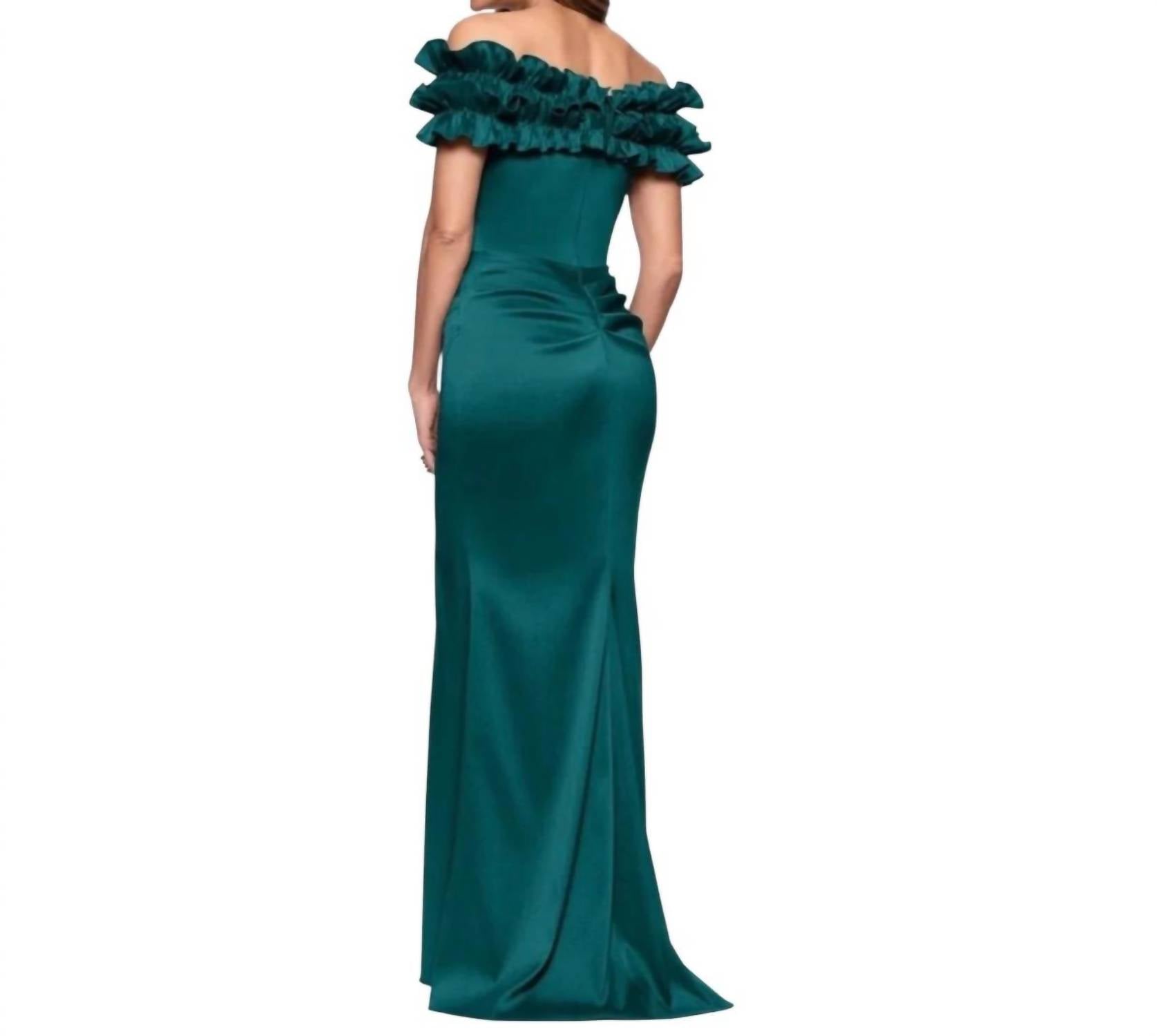 Xscape - Off-shoulder Ruffle Mermaid Formal Gown