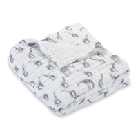 Lollybanks - Infant/toddler Giraffing Around Muslin Quilt Blanket