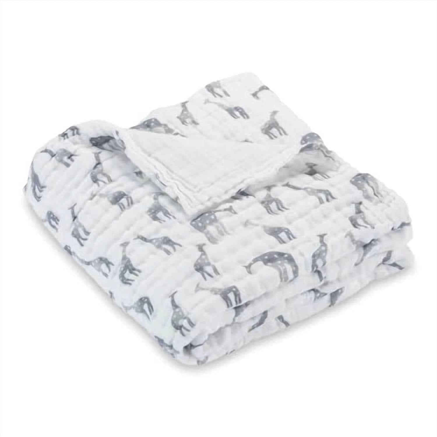 Lollybanks - Infant/toddler Giraffing Around Muslin Quilt Blanket