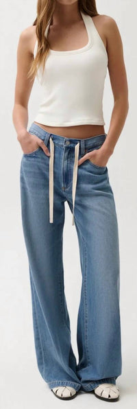 Pistola - Jadyn Low Slung Draw Cord Palazzo Jeans