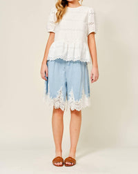 Aaron & Amber - Women's Cotton Blend Bermuda Shorts