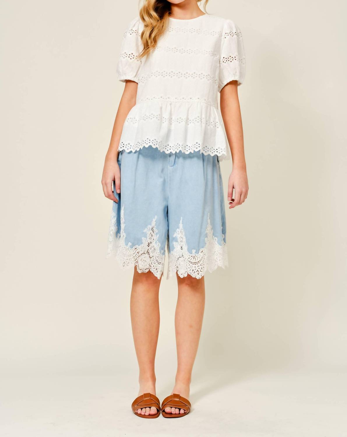 Aaron & Amber - Women's Cotton Blend Bermuda Shorts