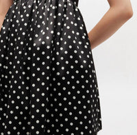 Ganni - Women's Polka-dot Satin Mini Dress