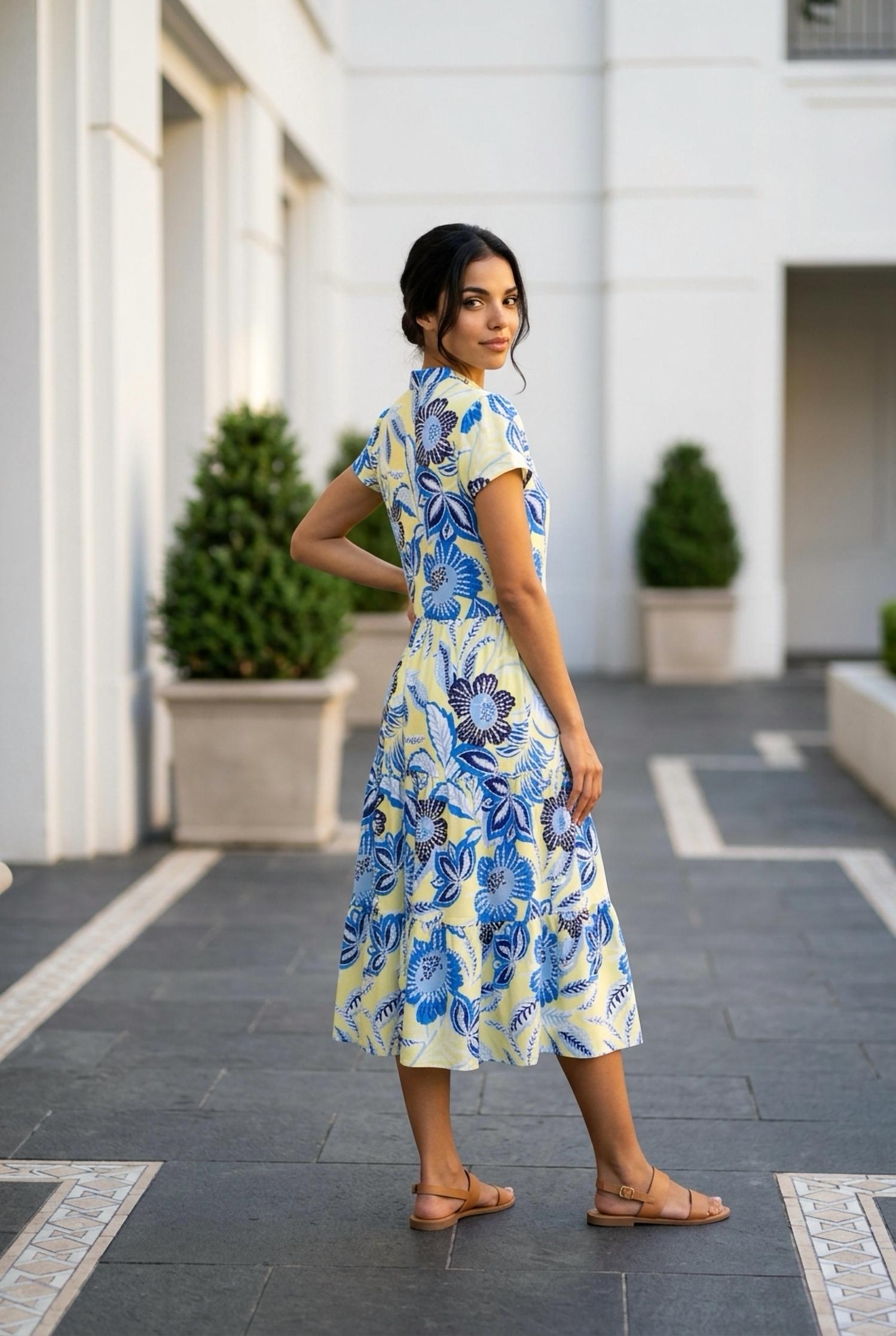 Jude Connally - Blooming Botantics Butter Libby Dress