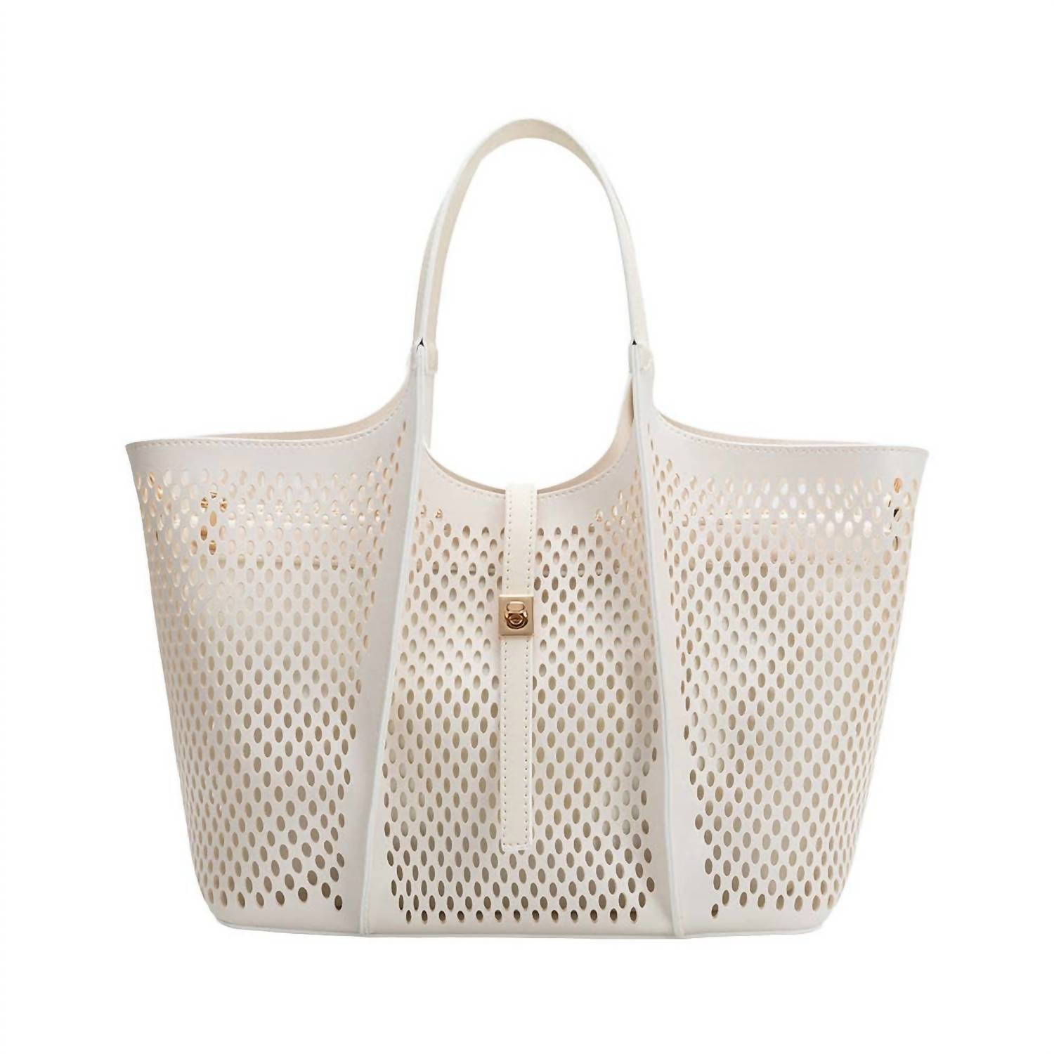 Melie Bianco - Women's Malia Laser Cut Vegan Leather Tote Bag