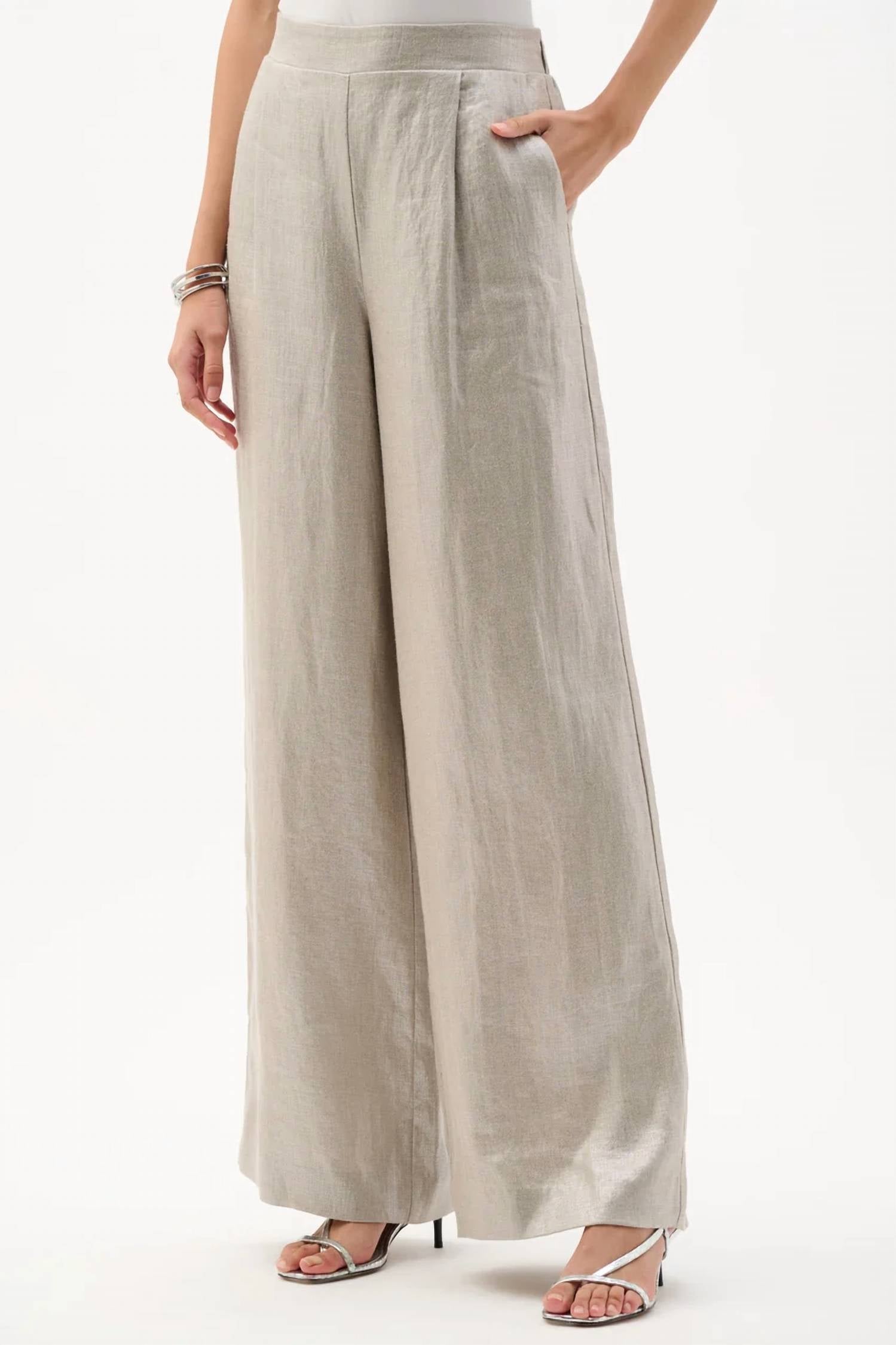 Joseph Ribkoff - FOILED LINEN WIDE-LEG PANT