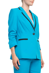John Meyer Collection - Notched Collar Crepe Suit Set