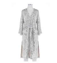 SKIES ARE BLUE Women's Sequin Duster in champagne - women's intimate - detail view