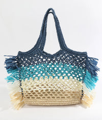 Pia Rossini Women's Paros Raffia Beach Tote Bag in blue - women's bag