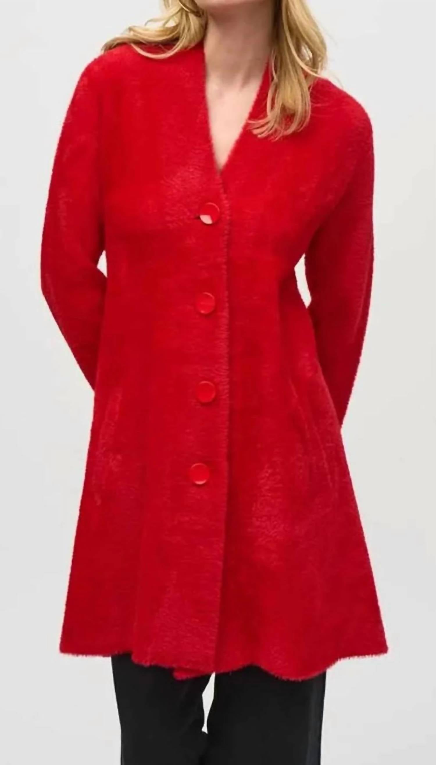 Joseph Ribkoff - Feather Yarn Flared Coat