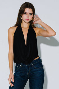 Blue Blush - Cienna Cowl Neck Top