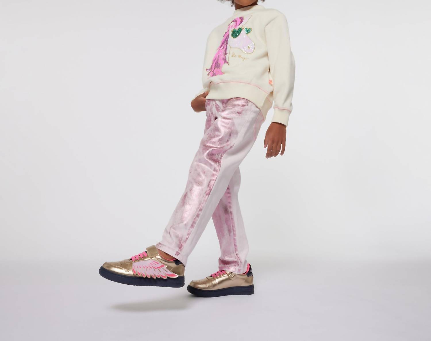 Billieblush - Girl's Metallic Twill Pants