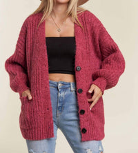Madelyn - Pretty Chunky-knit Sweater Cardigan