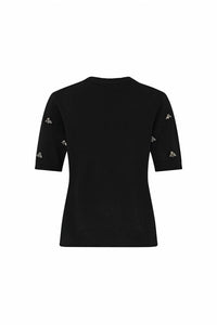 Milly - Rosalyn Rhinestone Crewneck Top