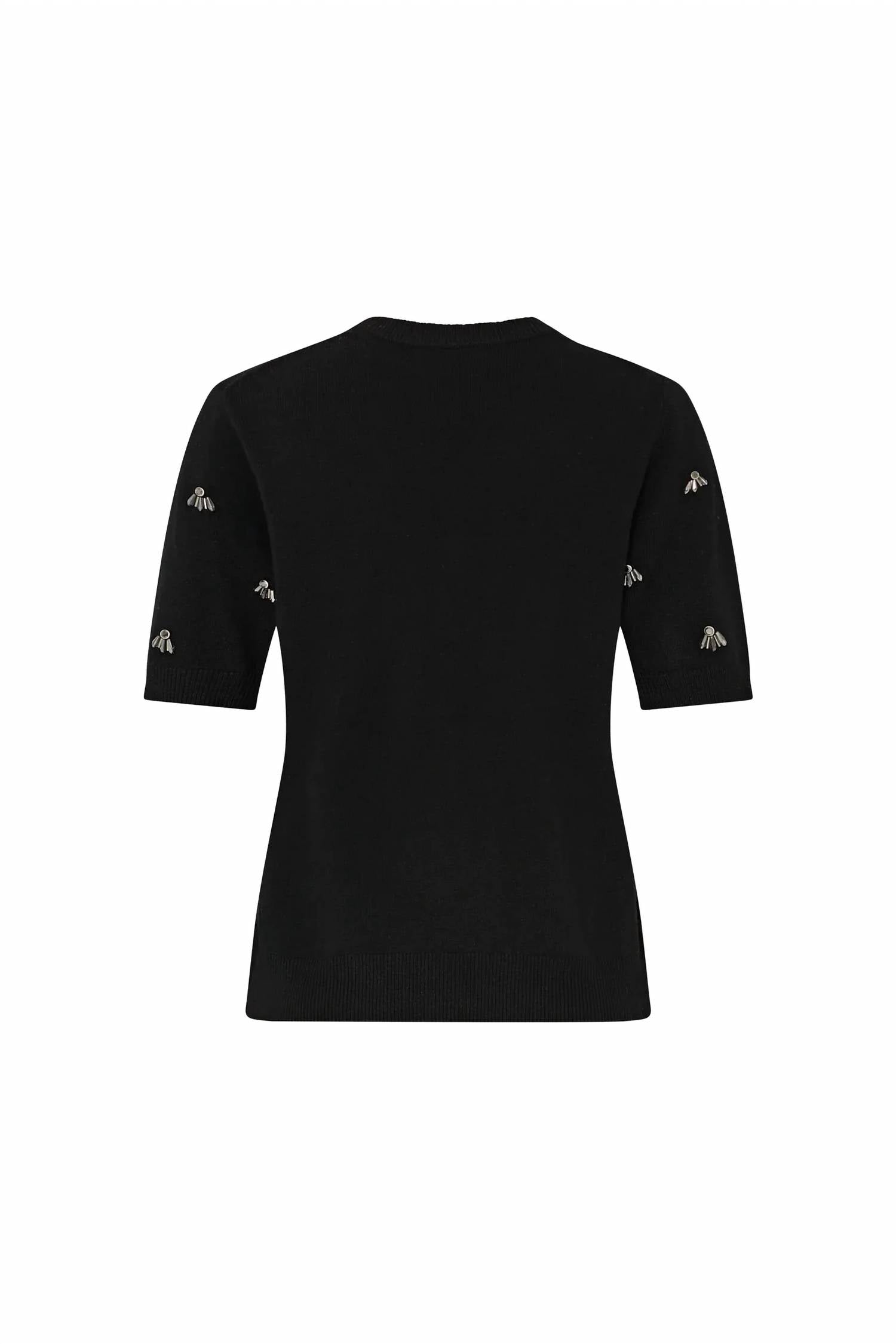 Milly - Rosalyn Rhinestone Crewneck Top