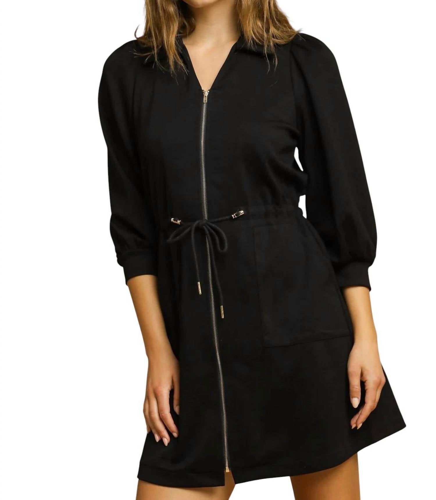 Umgee - Luxknit Zip-up Dress