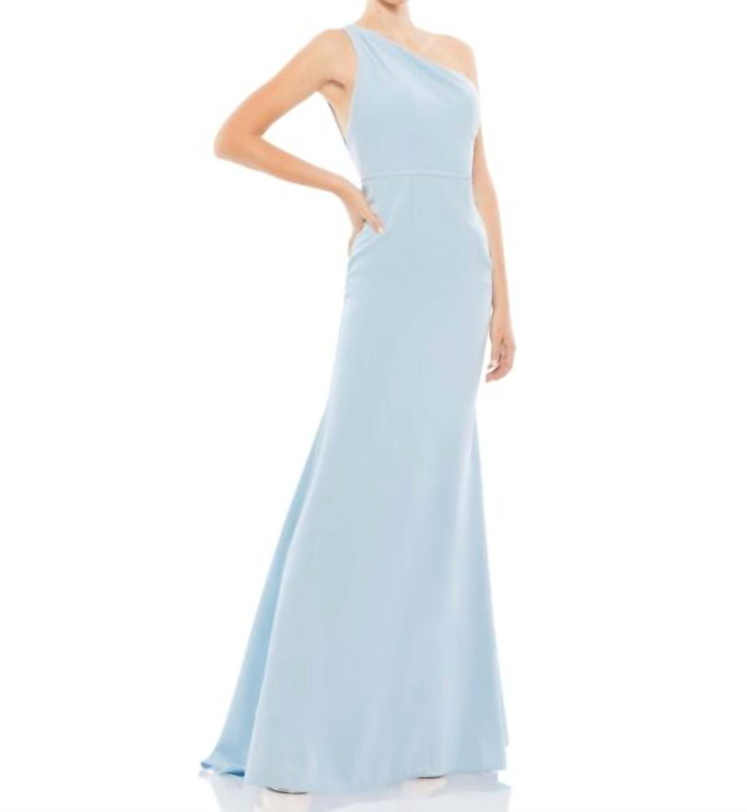 Ieena For Mac Duggal - One Shoulder Backless Formal Dress
