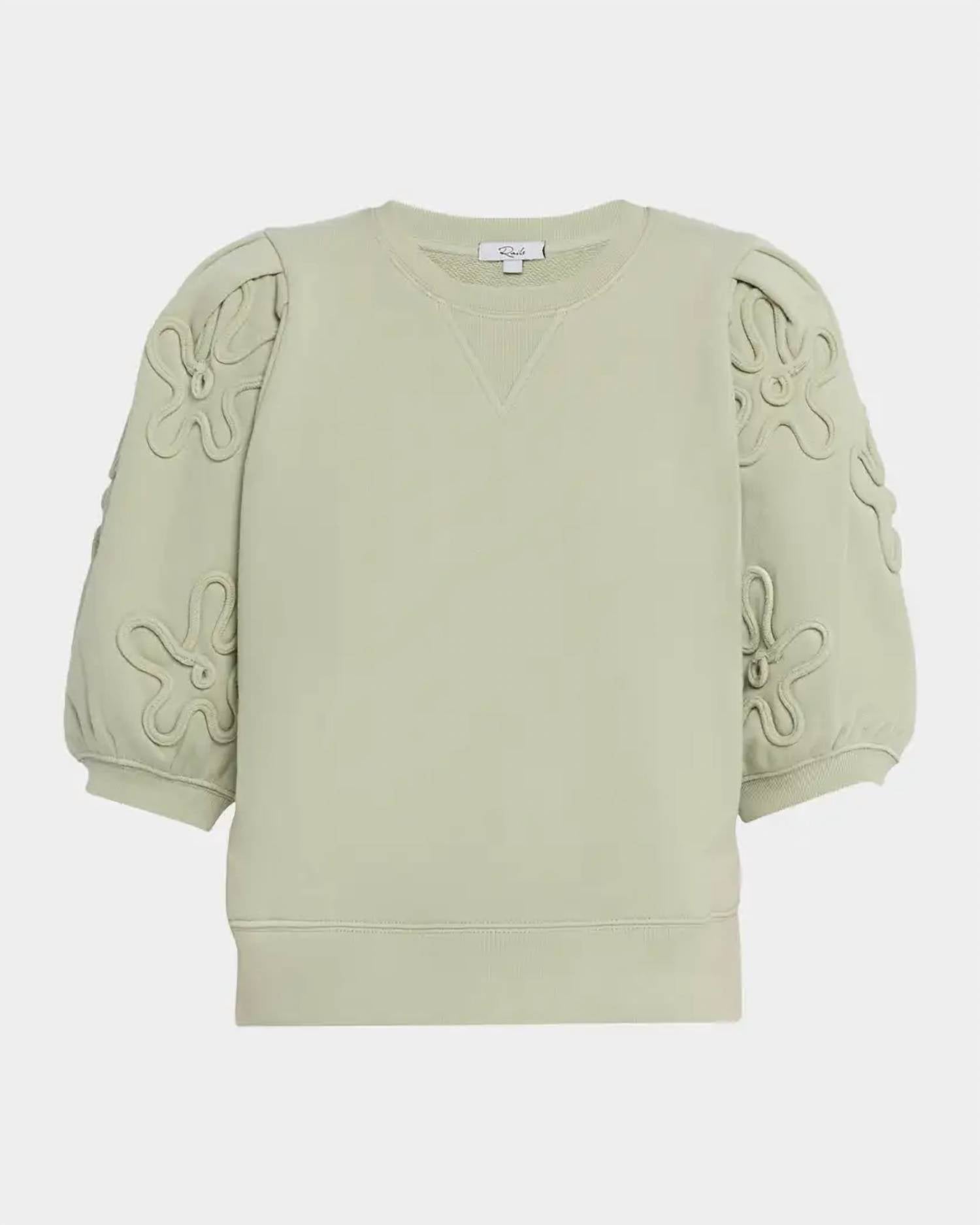 Rails Camy Sweatshirt in vintage sage - women's top - detail view