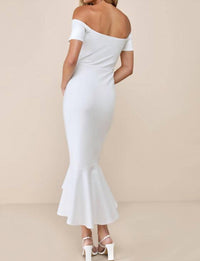 Lulus - How Much I Care Off-the-shoulder Midi Dress