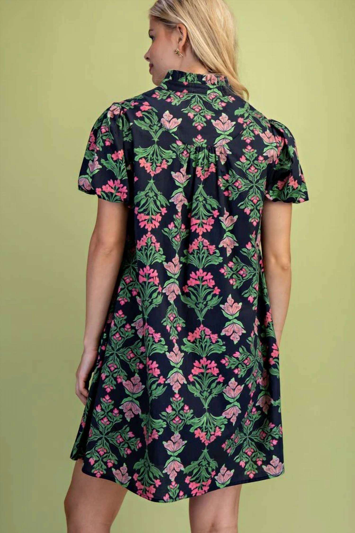 Gigio - Ruffle Collar Mini Dress