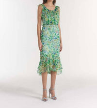 Saloni - Aisha Ruffle Midi Dress