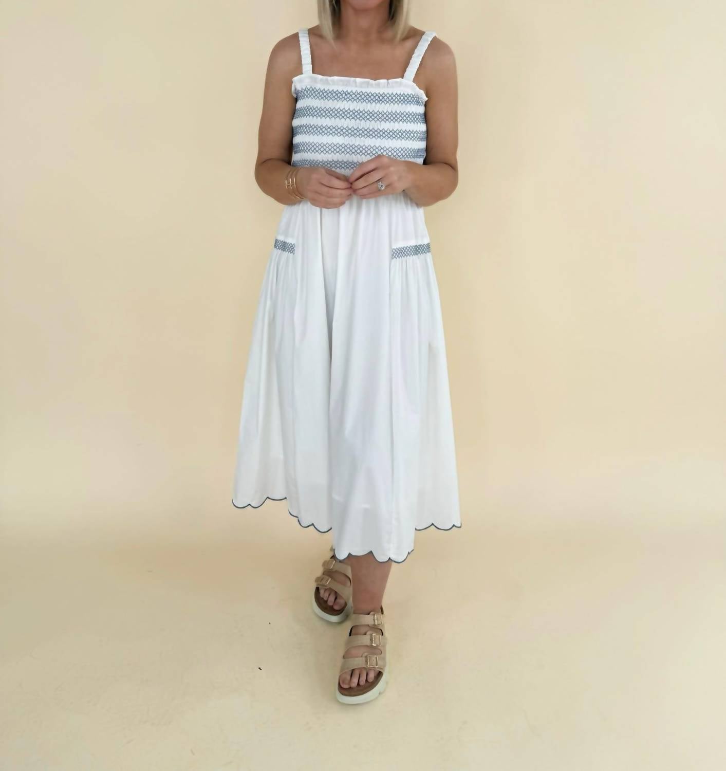 &Merci - Leona Scallop Edge Midi Dress