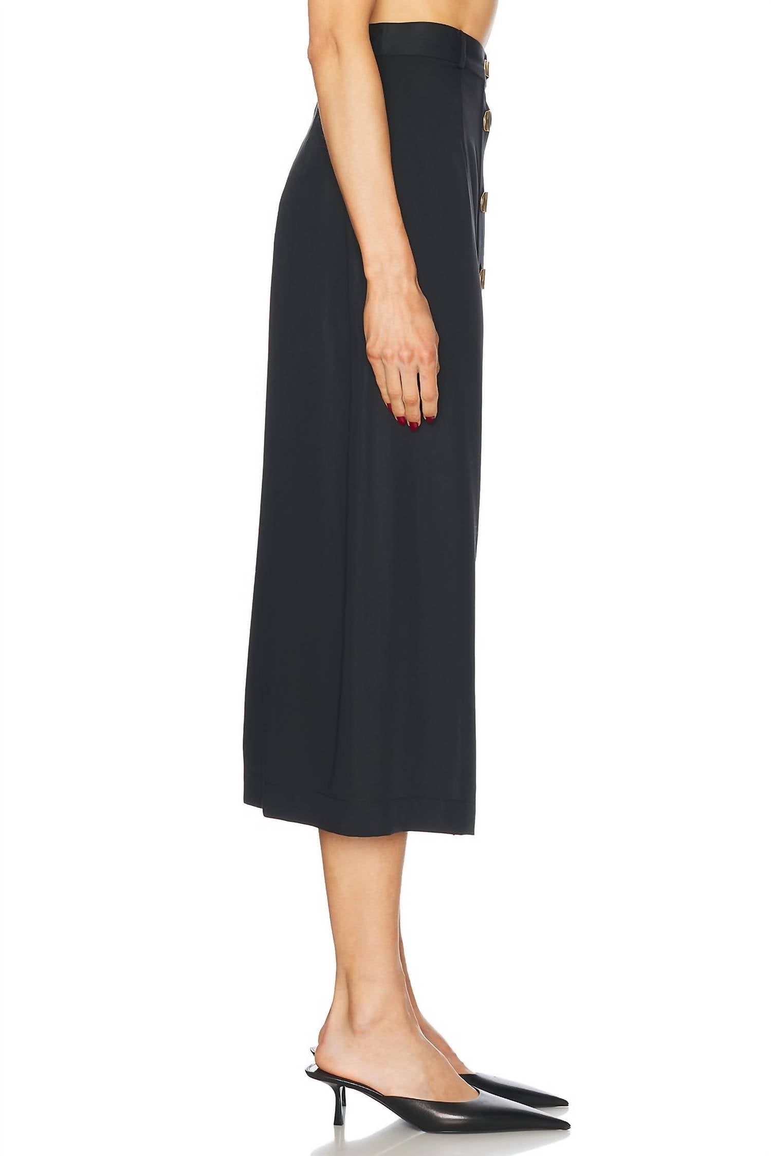 Matthew Bruch - Button Front Midi Skirt