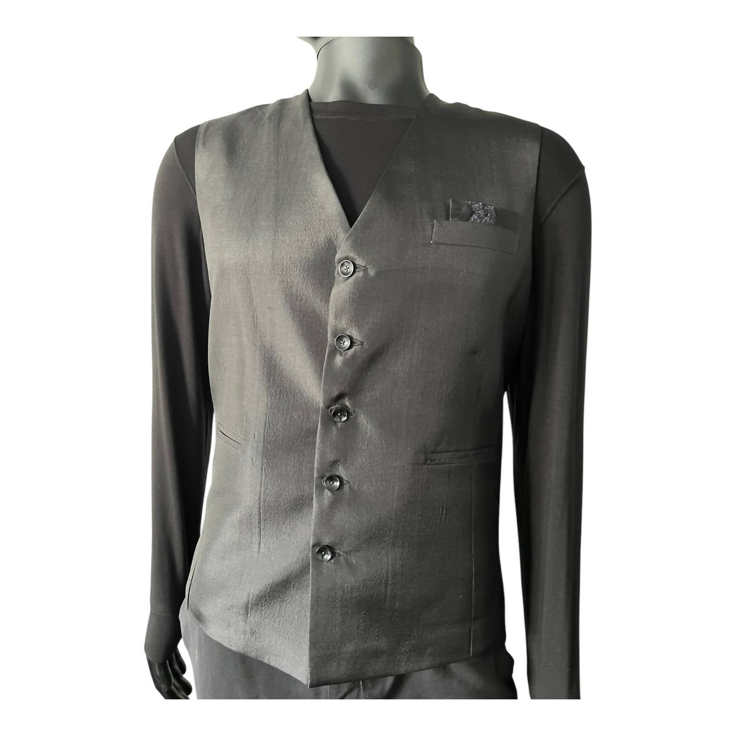 The Gray Crab - Men's Textured Silk Vest