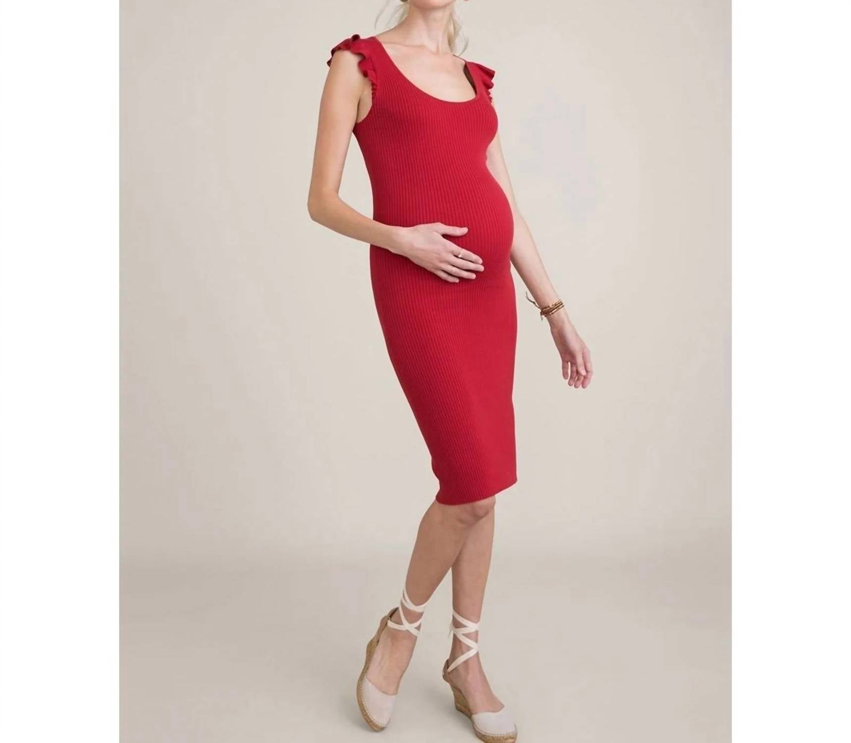 Hatch - Women's Maternity Chloe Ribbed Knit Dress