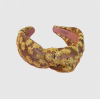Bohemian Gemme - Women's Fall Floral Embroidered knotted Headband