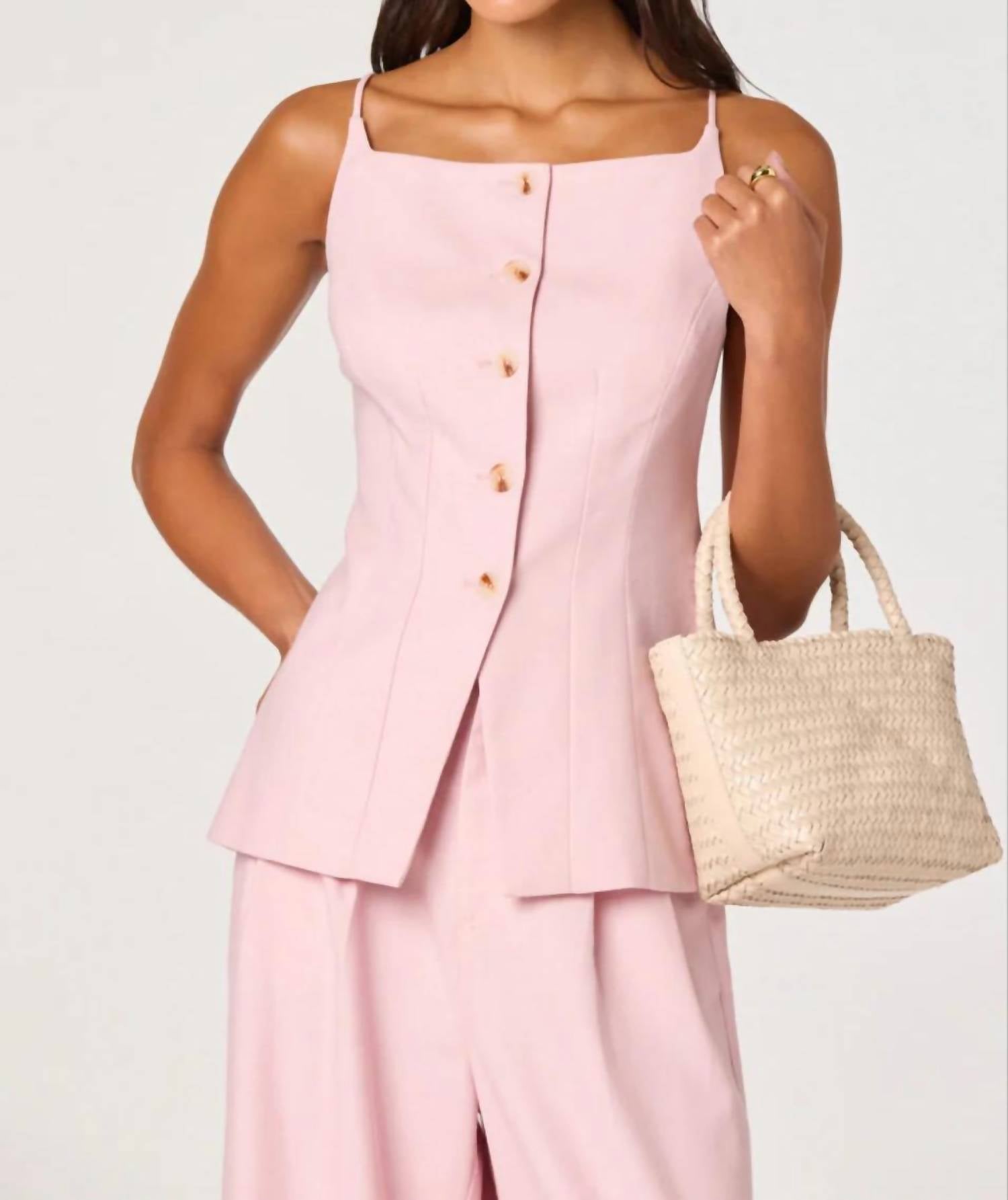 Astr - Neha Button-front Longline Top