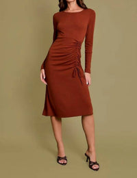 Gilli - Round Neck Cinched Midi Dress