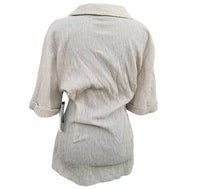 Alfani - V-neck Collared Ruched Blouse
