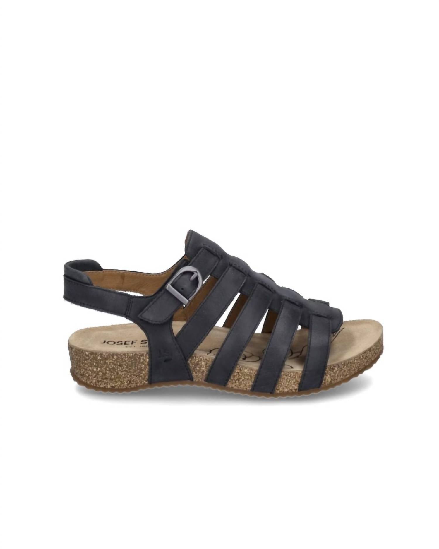 JOSEF SEIBEL Women's Tonga 81 Sandal in black equipe - women's sandal - detail view