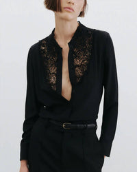 Nili Lotan - Zola Lace Silk Shirt