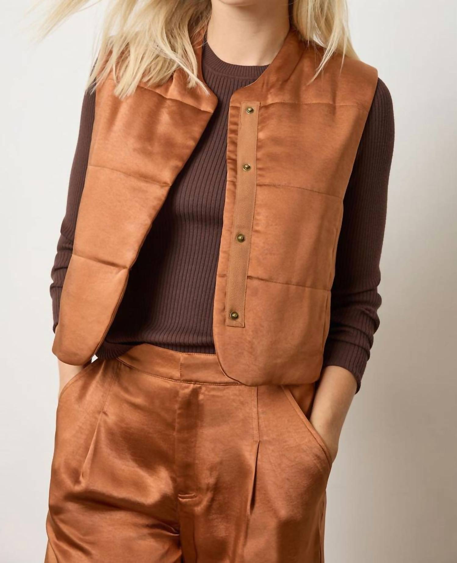 Lilla P - Satin Quilted Vest