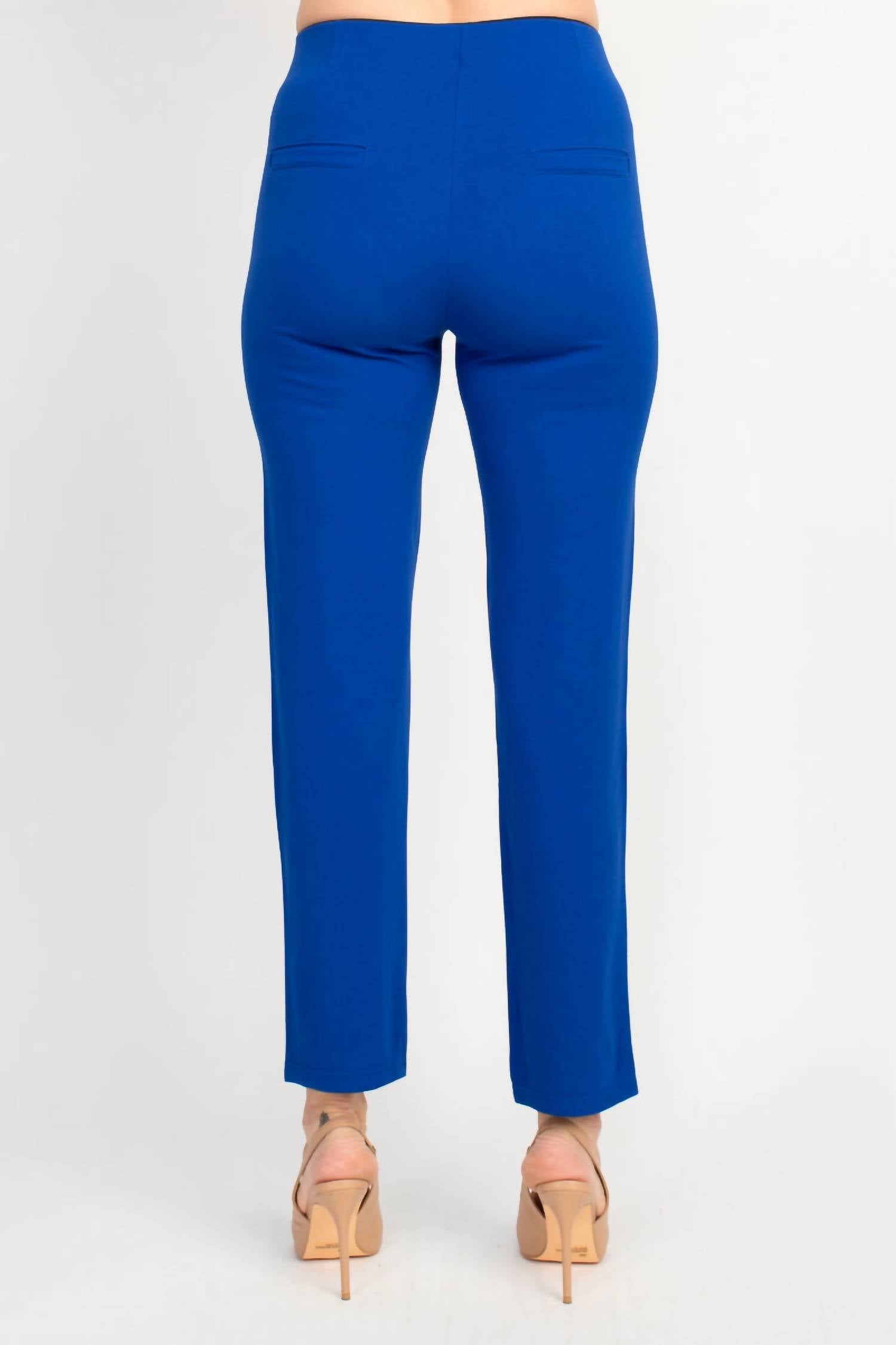 Nicole Miller - Women's Banded Mid Waist Solid Millennium Pant