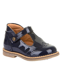 Froddo Girls G2140049 T-bar Shoes in blue patent - kids' sneaker