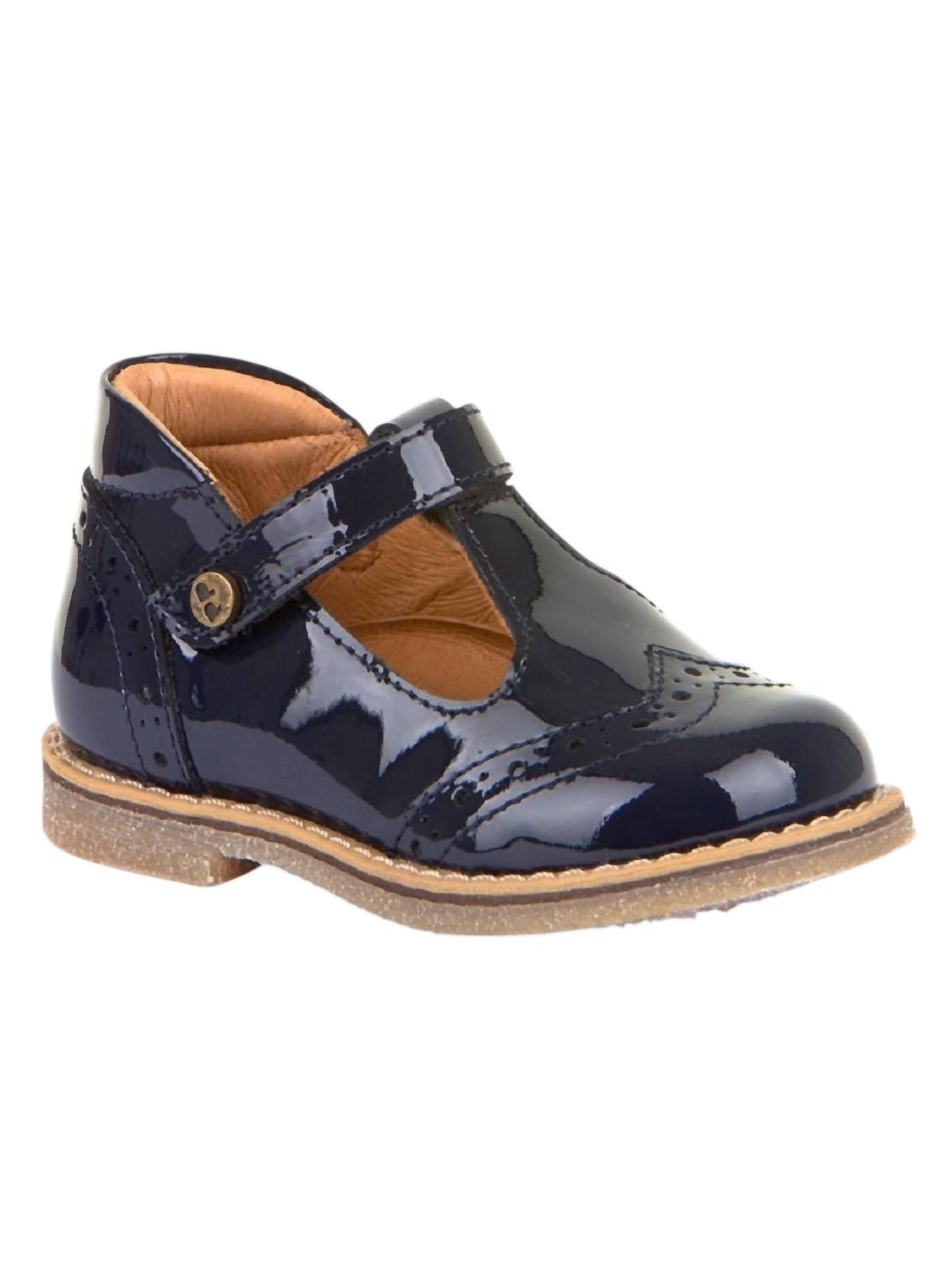 Froddo Girls G2140049 T-bar Shoes in blue patent - kids' sneaker
