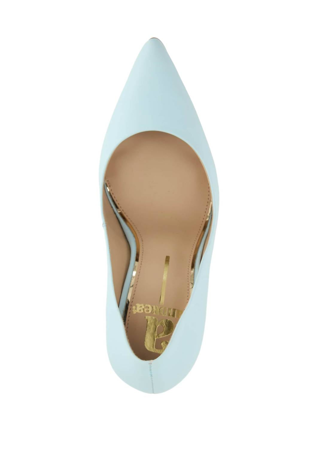 Andrea Women's Flared Heel Pump in blue - women's heels - alternate view