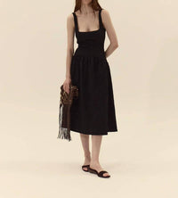 Deluc - Vedra Square Neck & Wide Shoulder Dress