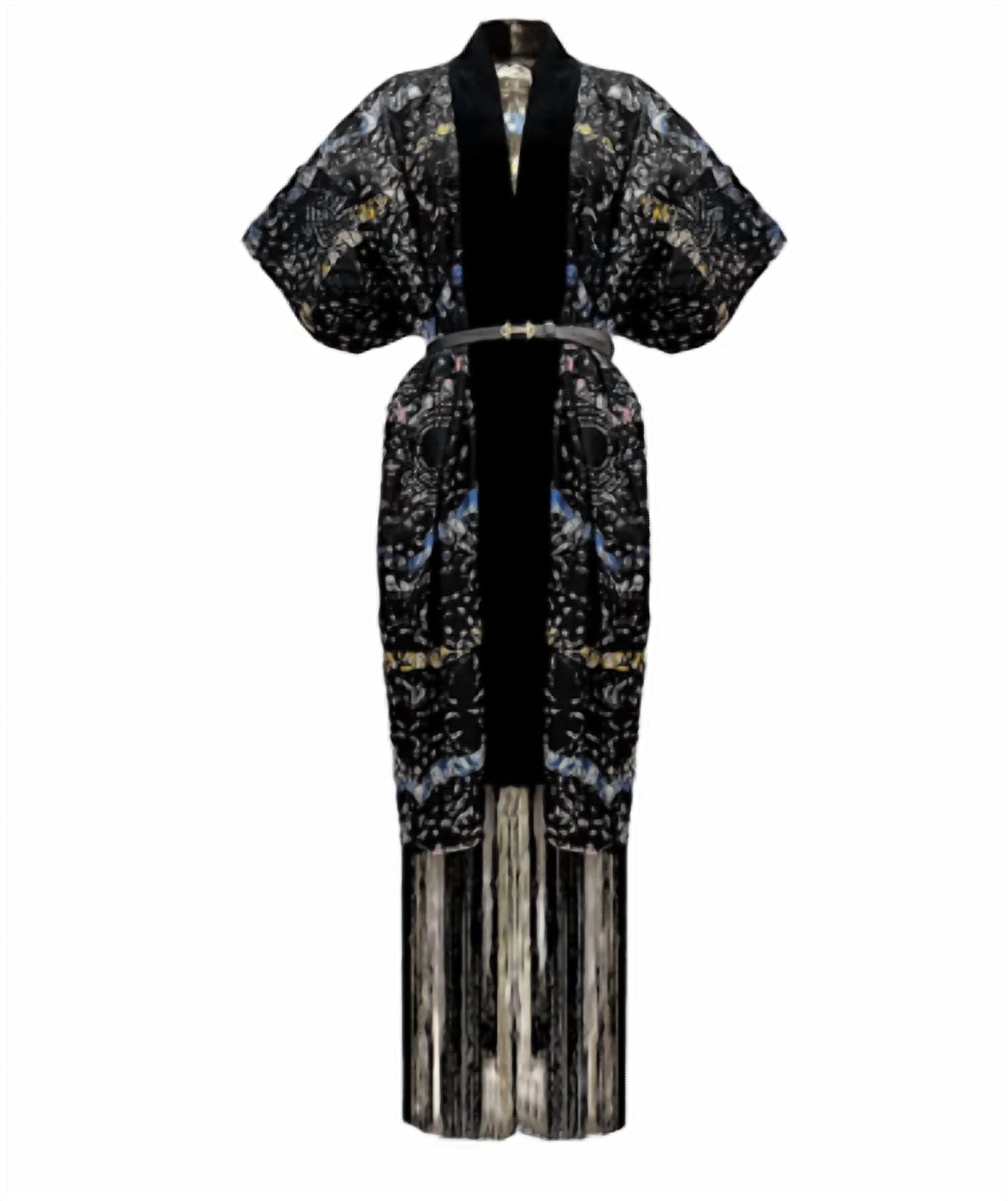 Chuks Collins - Nne Print Fringe Muse Midi Dress