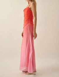 Promesa - Ombre Mesh Ruched Maxi Dress